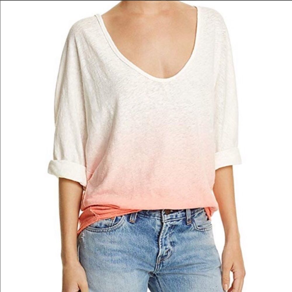 Free people peach ombré tunic top